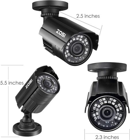 ZOSI 4PK 1920TVL 1080P Security Camera 3.6mm Lens 2.0MP CCTV Camera Home Security Waterproof Camera for 720P / 1080N / 1080P/5MP/4K Analog DVR Systems (Renewed) in Saudi Arabia