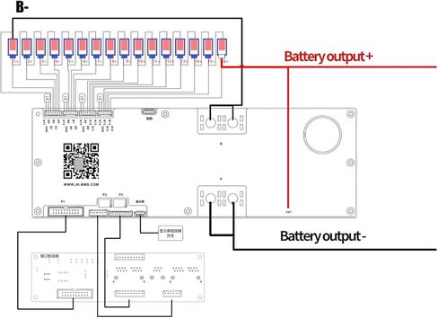PB2A16S20P 200A 16S 48V 1A 2A توازن النشط LifePo4 البطارية 8S 24V 100A 150A RS485 RS232 LI-ION CHESTALING (JK-PB2A16S20P 4.3LCD) in Saudi Arabia