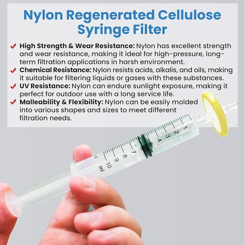 مرشحات حقنة PTFE بقطر 25 مم وحجم المسام 0.45um (10 عبوات) in Kuwait