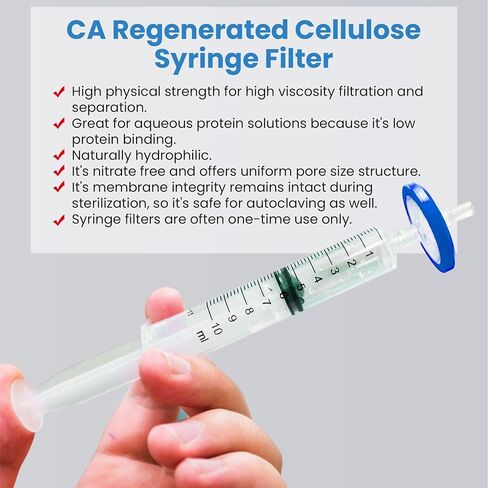 Syringe Filters PTFE 25MM Diameter 0.45um Pore Size (10 Pack) in Saudi Arabia