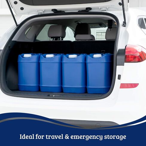 5-Gallon Stackable Water Storage Containers, Emergency Water Storage for Camping and Disaster Preparedness, 40 Gallons in Saudi Arabia