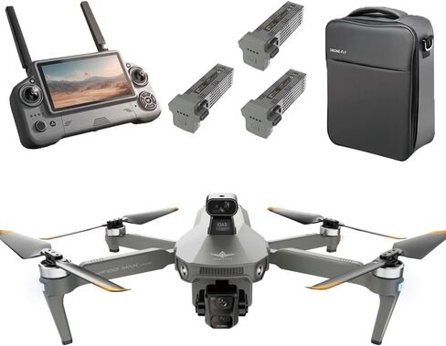 طائرة بدون طيار مع كاميرا 4K للبالغين ، KF100 كحد أقصى ، تجنب العقبات بزاوية 360 درجة ، تثبيت gimbal 3 محاور ، 6 كم انتقال ، Quadcopter ذكي بدون فرش ، وقت الطيران 50 دقيقة ، 3 بطاريات in Saudi Arabia