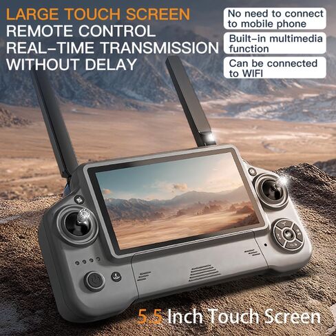 طائرة بدون طيار مع كاميرا 4K للبالغين ، KF100 كحد أقصى ، تجنب العقبات بزاوية 360 درجة ، تثبيت gimbal 3 محاور ، 6 كم انتقال ، Quadcopter ذكي بدون فرش ، وقت الطيران 50 دقيقة ، 3 بطاريات in Saudi Arabia
