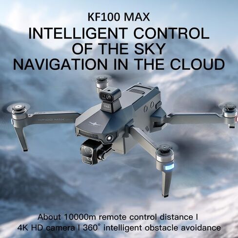 طائرة بدون طيار مع كاميرا 4K للبالغين ، KF100 كحد أقصى ، تجنب العقبات بزاوية 360 درجة ، تثبيت gimbal 3 محاور ، 6 كم انتقال ، Quadcopter ذكي بدون فرش ، وقت الطيران 50 دقيقة ، 3 بطاريات in Saudi Arabia