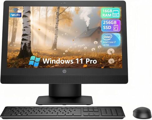 HP Proone 600 G3 All-in-One Computer ، 21.5 "FHD (1920x1080) ، Core I7-6700 3.4 جيجا هرتز حتى 4.0 جيجا هرتز ، ذاكرة الوصول العشوائي 16 جيجا بايت ، 256 جيجا بايت SSD ، لا DVD ، USB WIFI+BT ، لوحة المفاتيح والموت ، Windows 11 (متجدد) in Saudi Arabia
