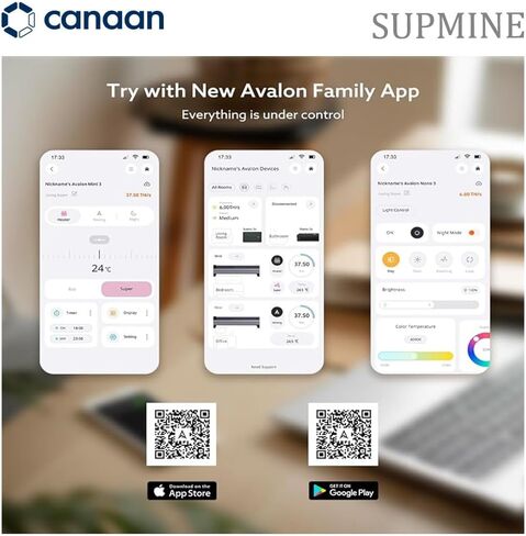 Canaan Avalon Q Bitcoin Miner - 90TH/s 1674W ASIC 18.6J/TH Efficiency,Ultra-Quiet Home Mining,110V-240V,Power Cord Included (in Stock) in Saudi Arabia