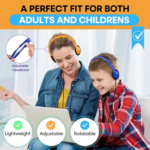 Bulk Class Set Headphones 30 Pack for Classroom Students Kids，Adjustable School Earphones On Ear with 3.5mm Jack for Teachers Children Toddler Boys Girls Teens Adult(GS857, Mixed) in Saudi Arabia