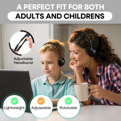 Classroom Headphones Bulk 6 Pack for School Kids Student,Affordable Wired On Ear Headset with 3.5mm Plug for Children Toddler Teens Boys Girls and Adult(GS857,Mixed) in Saudi Arabia