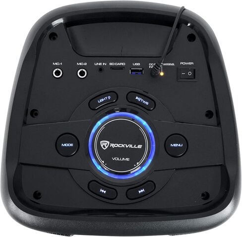 Rockville Rock Party 6 Dual 6.5" 200W Peak/50W RMS Battery-Powered Bluetooth Speaker, LED Lights, TWS Pairing, for Parties and Outdoor Events in Saudi Arabia