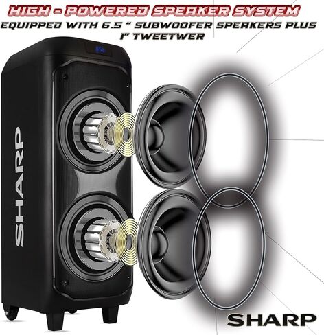 نظام مكبر صوت PS -935 الحاد مع الميكروفون - مكبر صوت صاخب بلوتوث - مقبض وعجلات على غرار الأمتعة! in Saudi Arabia