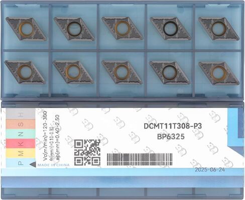 إدراج كربيد CNC DCMT070204/ DCMT21.51 لقطع المعادن الصلب، أداة مخرطة معدنية DCMT للصلب، 10 قطع in Saudi Arabia