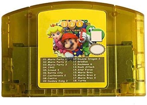 N64 Video Gamess Games Game Cartridge - US 18 in 1 بطاقة لعبة لـ N64 Mario Party 1 2 3 Aggregation 15 NES Edition Support Save بطاقة ذاكرة اللعبة in Saudi Arabia