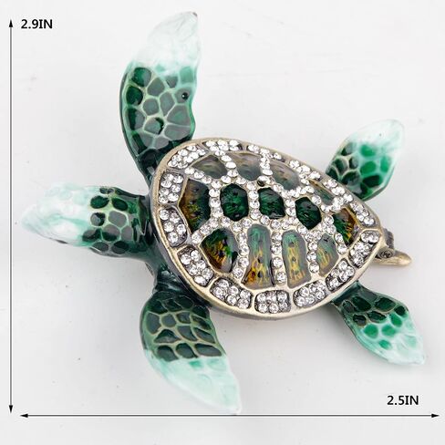 SEVENBEES Mini Sea Turtle Figurine Trinket Box Hinged Jewelry Boxes in Kuwait