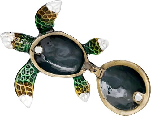 SEVENBEES Mini Sea Turtle Figurine Trinket Box Hinged Jewelry Boxes in Kuwait