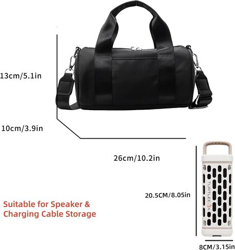 Carry Bag for Turtlebox Ranger Portable Bluetooth Speaker & Accessories, Travel Bag with Shoulder Strap, Dust-Proof & Wear-Resistant (Black) in Kuwait