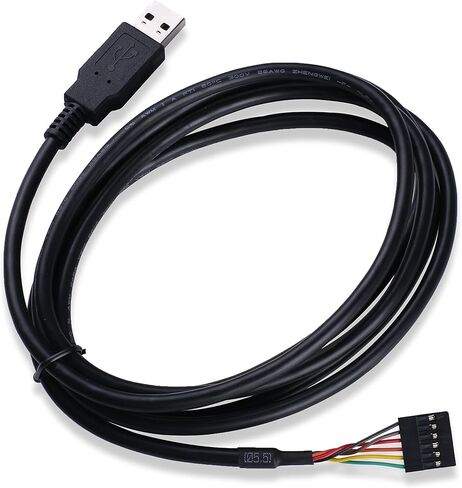 USB to Serial TTL UART Converter Cable 3.3V/5V FT232R Chip USB إلى محول TTL لـ Arduino Raspberry PI ESP32 Windows Mac Linux (180 سم/6 قدم ، TTL-232R-3V3) in Saudi Arabia