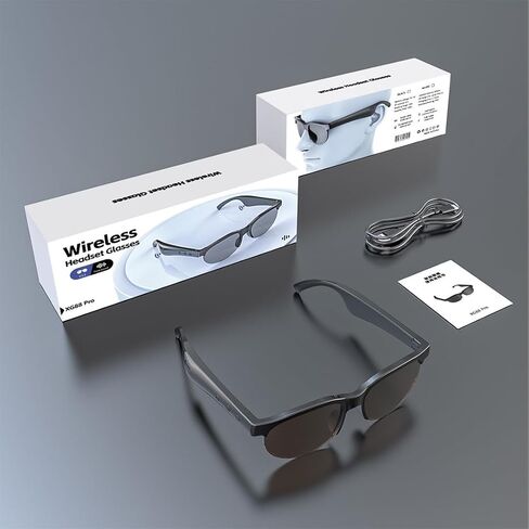 AI Smart Bluetooth Glasses w/150+ Real-Time Translation Voice Assistant & HandsFree Call HD Audio Wireless Glasses for Travel Business Unisex Lightweight Design (Men & Women) in Saudi Arabia