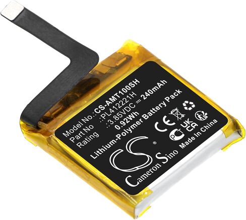 Cameron Sino Battery for Amazfit A1913 ، A1914 ، A1969 ، A2021 ، C17 ، GTS 1S PN: AmazFit PL41221H 240MAH / 0.92WH in Saudi Arabia