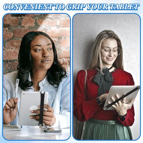 2 Pack Universal Tablet Security Hand Strap Holder for 7.8''-13'' Devices, High Elasticity Grip Band Elastic Bundle Grip Belt One Hand Operation Support for Tablet in Kuwait