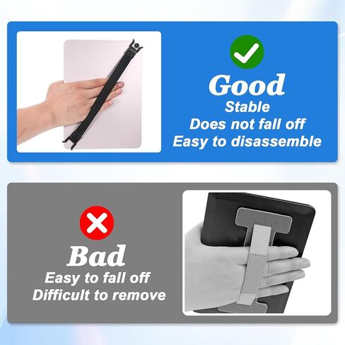 2 Pack Universal Tablet Security Hand Strap Holder for 7.8''-13'' Devices, High Elasticity Grip Band Elastic Bundle Grip Belt One Hand Operation Support for Tablet in Kuwait