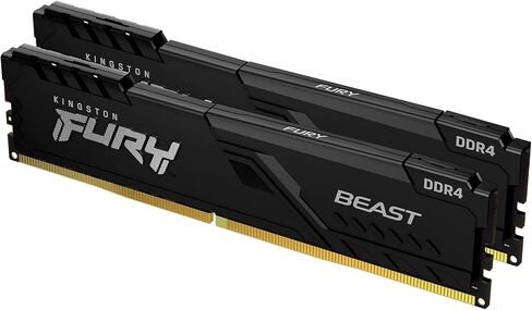 Kingston Fury Beast 32GB (2x16GB) 3200MHz DDR4 CL16 مجموعة ذاكرة سطح المكتب 2 KF432C16BB1K2/32 in Saudi Arabia
