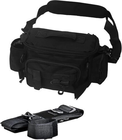 Fishing Waist Bag with Adjustable Belt/Shoulder Strap, Waterproof Tackle Storage Bag, Fishing Fanny Pack for Men, Shoulder Bag, Lures Organizer Pouch, Travel Pack for Running Hiking Outdoor in Saudi Arabia