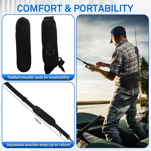 Fishing Waist Bag with Adjustable Belt/Shoulder Strap, Waterproof Tackle Storage Bag, Fishing Fanny Pack for Men, Shoulder Bag, Lures Organizer Pouch, Travel Pack for Running Hiking Outdoor in Saudi Arabia