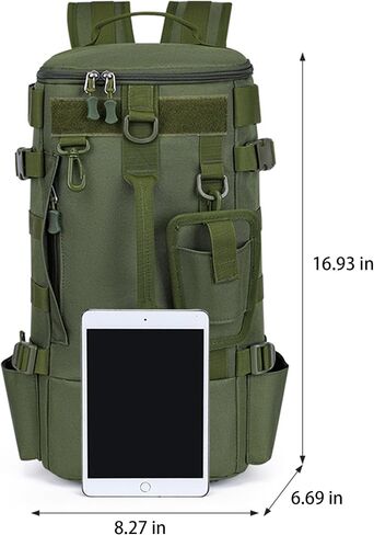 Fishing Tackle Backpack – 15L Water-Resistant Tackle Storage Backpack with Rod Holder, Oxford Fabric, MOLLE System – Lightweight Fishing Gear Bag for Men Hiking, Kayak, Outdoor Trip(Bag Only) in Saudi Arabia