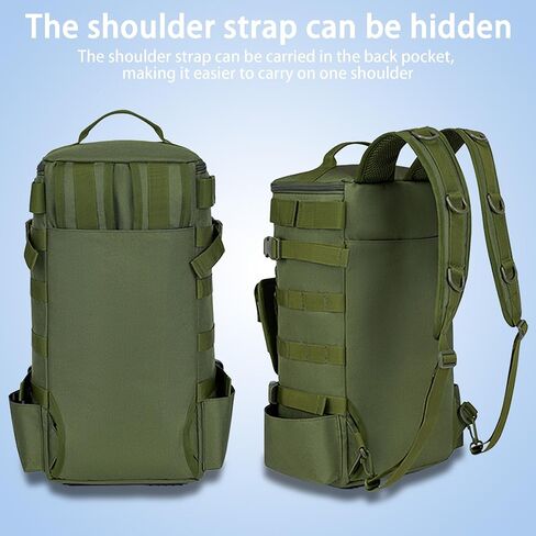 Fishing Tackle Backpack – 15L Water-Resistant Tackle Storage Backpack with Rod Holder, Oxford Fabric, MOLLE System – Lightweight Fishing Gear Bag for Men Hiking, Kayak, Outdoor Trip(Bag Only) in Saudi Arabia