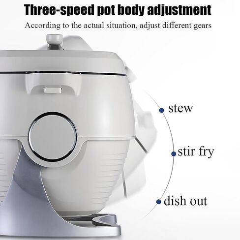 آلة الطهي التلقائي ، 6L Auto Cooking Wok Fried Rice Machine ، بداية ذكية بنقرة واحدة ، دوران أوتوماتيكي 360 درجة ، للقلي ، الطهي ، الطهي ، 110V1000W in Saudi Arabia