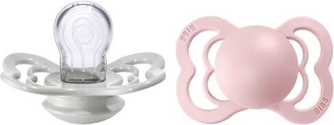 BIBS Supreme Baby Pacifiers | BPA-Free Silicone Pacifier | Made in Denmark | Set of 2 Soothers (Pink Plum, 6-18 Months) in Saudi Arabia