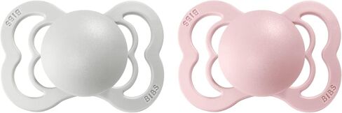 BIBS Supreme Baby Pacifiers | BPA-Free Silicone Pacifier | Made in Denmark | Set of 2 Soothers (Pink Plum, 6-18 Months) in Saudi Arabia
