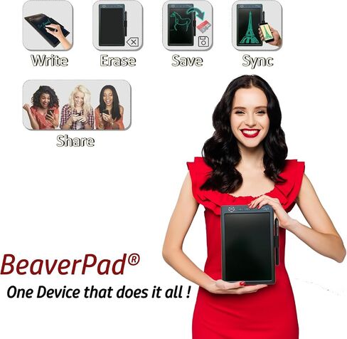 BeaverPadⓇ LCD Writing Pad/Drawing Board (Ewriter) and Graphics Tablet with Memory, Save and Bluetooth Function (Grey) in Saudi Arabia