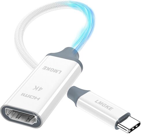 USB C to HDMI Adapter,4K@30Hz Type-C to HDMI Adapter Compatible with Thunderbolt 3/4,Video Audio Output for iPhone 16Pro,MacBook Pro/Air,Pixelbook,Surface Pro,iPad Pro/Air,XPS,Galaxy and More in Saudi Arabia