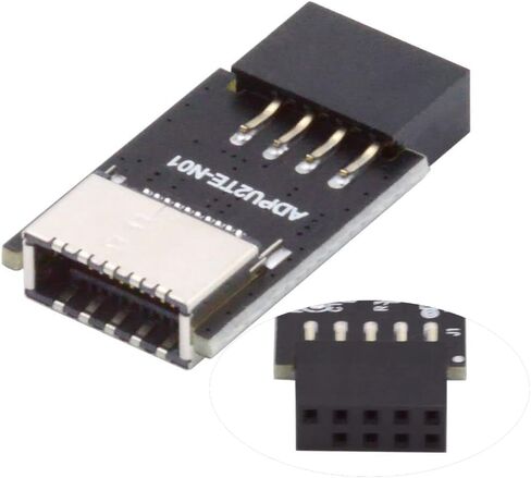 chenyang USB 2.0 9Pin Male to USB 3.1 Type E Key-A Female Front Panel Socket to 9Pin Mainboard Header Extension Adapter in Saudi Arabia