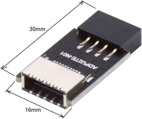 chenyang USB 2.0 9Pin Male to USB 3.1 Type E Key-A Female Front Panel Socket to 9Pin Mainboard Header Extension Adapter in Saudi Arabia