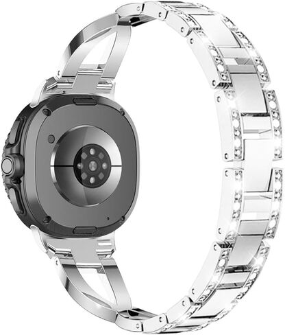Compatible for Samsung Galaxy Watch 8 40mm 44mm/8 Classic 46mm Bands, Women Metal Replacement Bling Jewelry Bracelet Rhinestone Strap Wristband for Galaxy Watch 8/8 Classic in Saudi Arabia