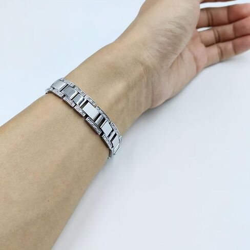 Compatible for Samsung Galaxy Watch 8 40mm 44mm/8 Classic 46mm Bands, Women Metal Replacement Bling Jewelry Bracelet Rhinestone Strap Wristband for Galaxy Watch 8/8 Classic in Saudi Arabia