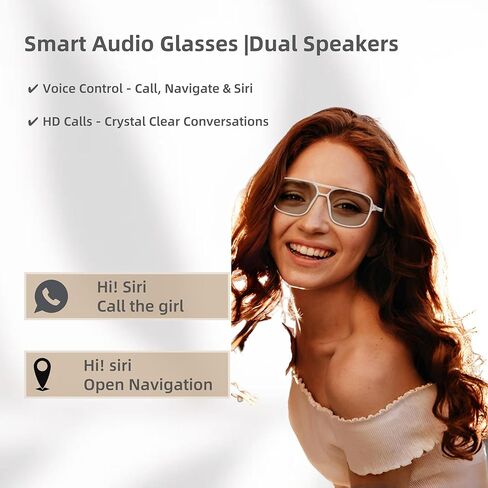 نظارات ذكية GS10 للنساء ، نظارات Bluetooth للرجال/النساء ، عدسات تصفية الضوء الأزرق ، اللمسة الذكية ، صوت صافٍ مفتوح ، تصميم مريح للغاية للقراءة ، الأسود in Kuwait