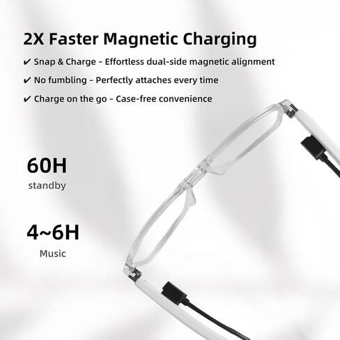 نظارات ذكية GS10 للنساء ، نظارات Bluetooth للرجال/النساء ، عدسات تصفية الضوء الأزرق ، اللمسة الذكية ، صوت صافٍ مفتوح ، تصميم مريح للغاية للقراءة ، الأسود in Kuwait