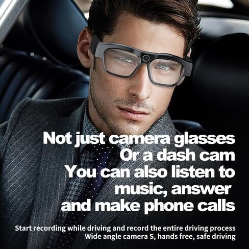 Smart Glasses with Camera, 4k Video Camera Glasses with TF card, Recording Glasses for Driving Riding Training VX18 in Saudi Arabia