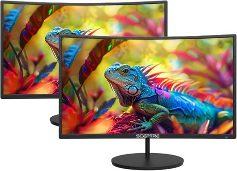 حزمة 2x عامة - شاشة منحنية 27 بوصة FHD 100Hz Computer Monitor ، HDMI X2 VGA R1500 1MS 100 ٪ SRGB مكبرات صوت ، جبل VESA ، إمالة ، مراقبة المهنية والألعاب - Machine Black ، 2x Pack in Saudi Arabia
