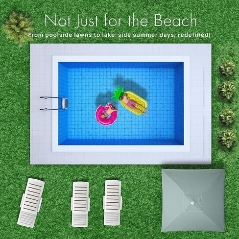 Premium Beach Cabana - Umbrellissimo Sage. Includes Sand Anchor, Designer Canvas Prints & Fringe finishes, Sand Pockets, pegs, Matching Carry Bag. Easy Set up 6.6'x6.6' of Cool UPF 50+ Shade in Saudi Arabia