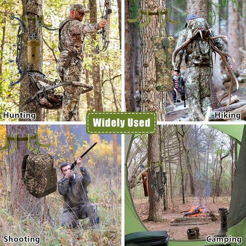 4Pcs Saddle Hunting Bow Hangers, Saddle Hunting Gear Accessory Hooks for Gear Strap Treestand Rope, Sturdy and Lightweight, Outdoor Tree Stand Bow & Gear Hanger for Camping Hiking in Saudi Arabia
