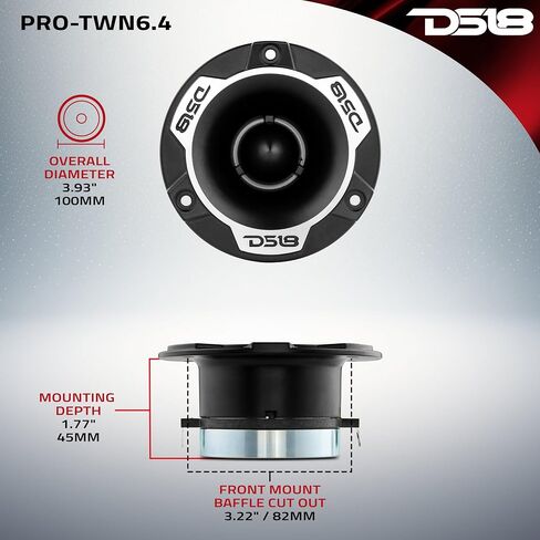 DS18 PRO-TWN6.4 PRO 4 "Super Bullet Twitter High Compression Neodymium 1.25" لفائف الصوت 4 أوم in Saudi Arabia