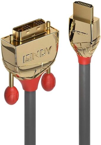 Lindy 0.5m HDMI إلى DVI-D كابل ، خط الذهب in Saudi Arabia