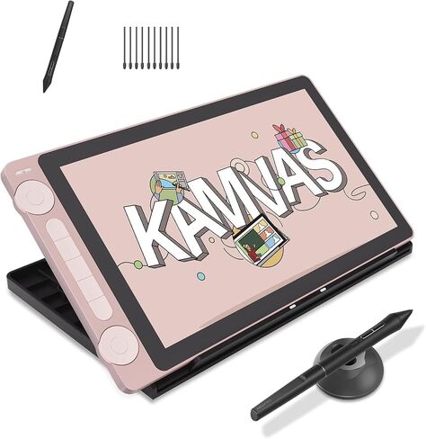 HUION Kamvas 13 (Gen 3) Drawing Tablet with Screen, Battery-Free Pen PW600L and Felt Nibs PN06F in Saudi Arabia