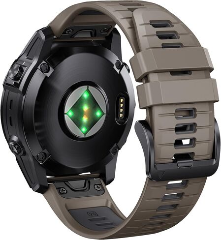 NotoCity for Fenix 7X Pro/6X Pro Band for Fenix 6X Strap Fenix 7X Band 26mm Width Fenix 5X Plus Wristband for Descent Mk2i/tactix Delta/tactix 7 Pro/tactix 7 AMOLED Soft Silicone Watch(Black) in Kuwait