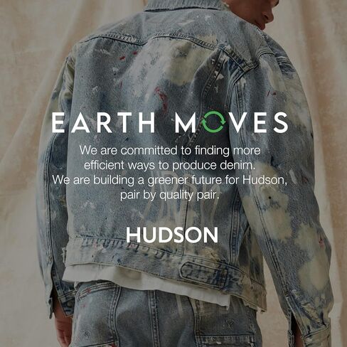بنطلون جينز نسائي من Hudson Jeans Beth متوسط ​​الارتفاع، جينز للأطفال مع جيوب خلفية بغطاء قلاب، ذهبي in Saudi Arabia