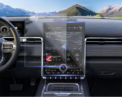 Moonlinks 2pcs 16.8in navi+11in داش حامي الشاشة الزجاجية المقبدة متوافقة مع 2024 2025 Sierra EV & 2025 GMC Yukon 11 بوصة مجموعة الأدوات 16.8 بوصة حامي اللمس التنقل in Saudi Arabia